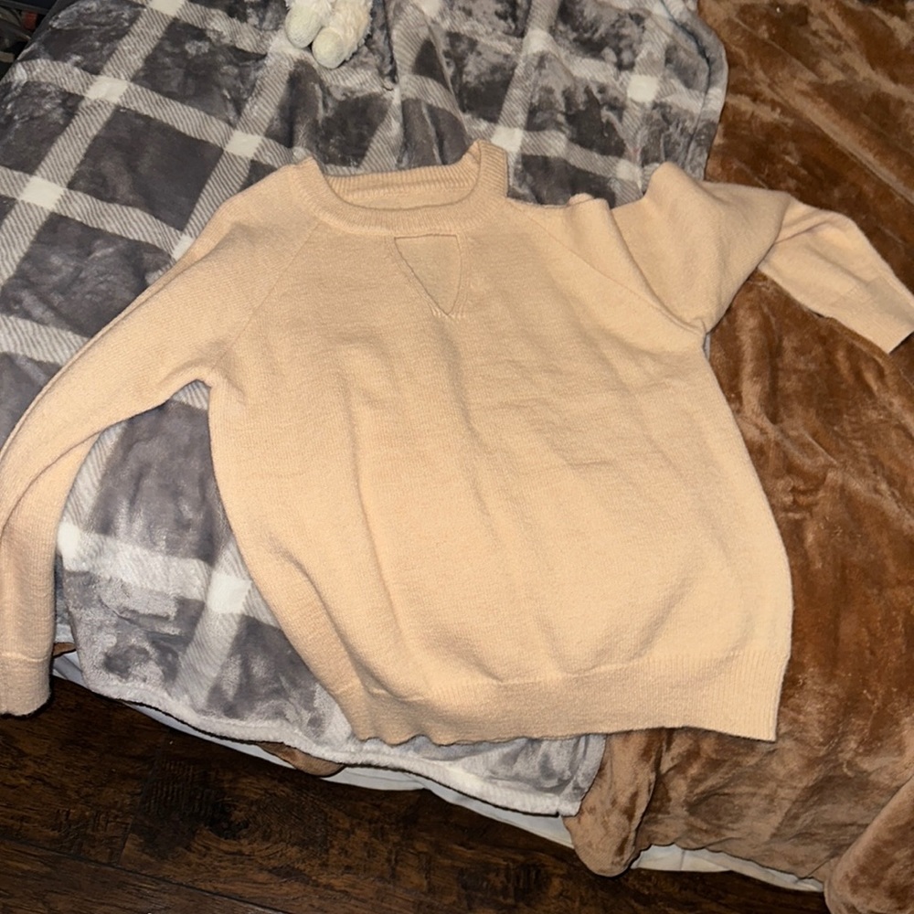 Never worn cream sweater. Soft and plush material size m